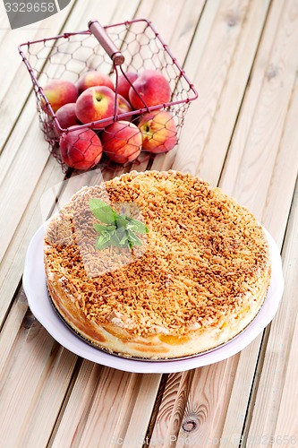 Image of peaches cheesecake