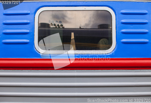 Image of one window of old passenger car