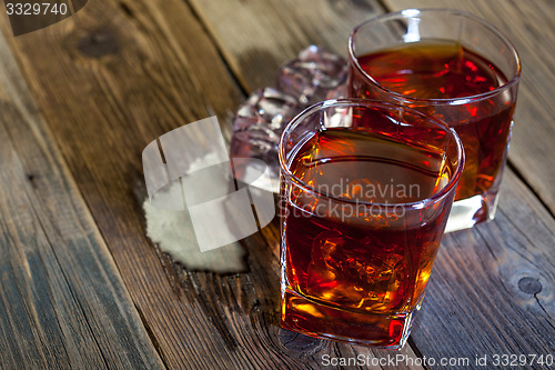 Image of Whiskey drinks with ice