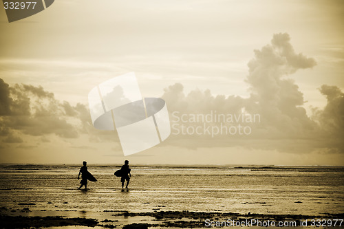 Image of Surfers on the beach