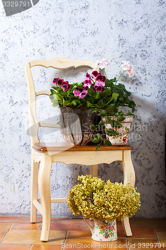 Image of still life with home flowers