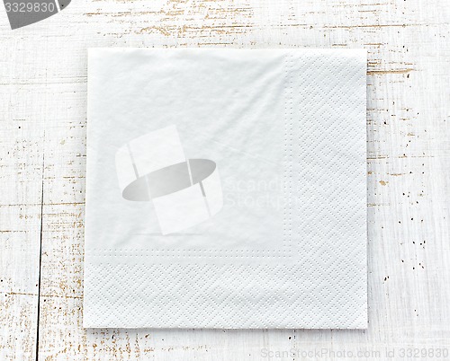 Image of white paper napkin