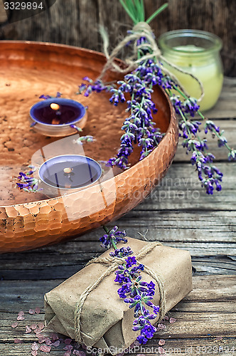 Image of set of perfumes for spa treatments