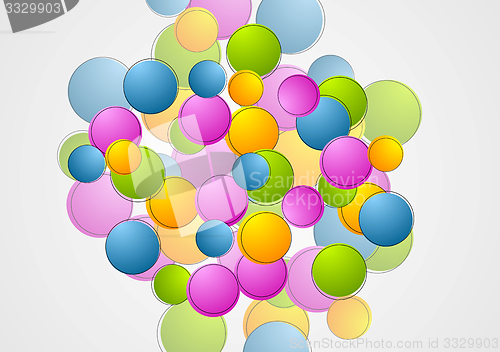 Image of Colorful abstract vector circles background