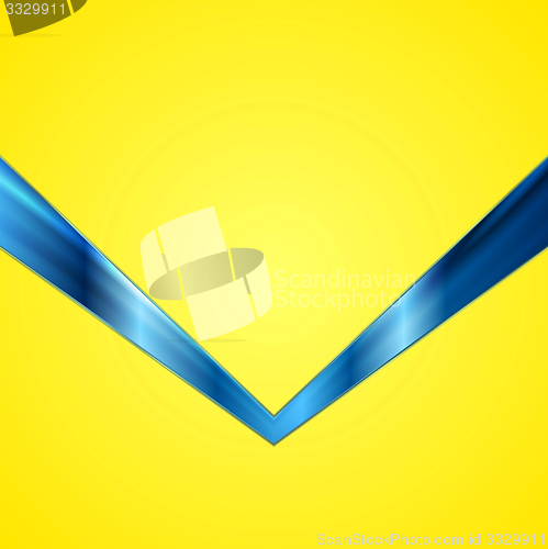 Image of Abstract contrast yellow blue tech background
