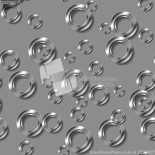 Image of Abstract metal circles seamless background