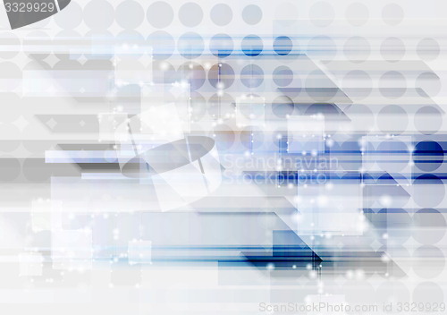 Image of Light modern hi-tech geometric vector background
