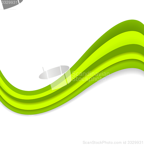 Image of Abstract green shiny wave