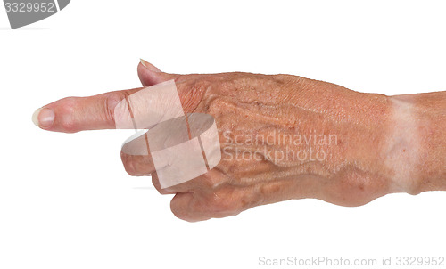 Image of Hand of an old woman