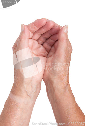 Image of Hand of an old woman