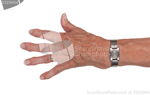 Image of Hand of an old woman