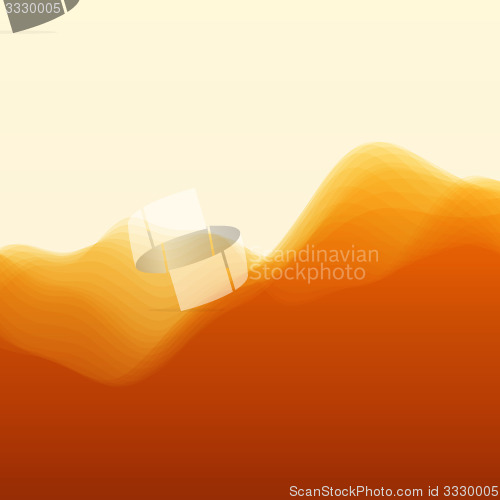 Image of Mountain Landscape. Vector Silhouettes Of Mountains Backgrounds.