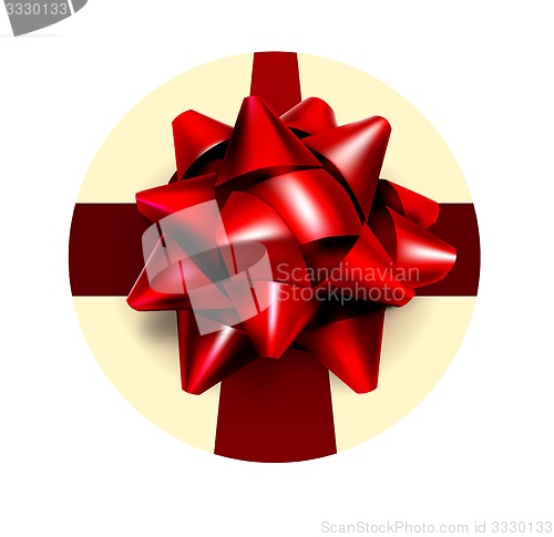 Image of Realistic beautiful red bow