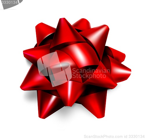 Image of Realistic beautiful red bow