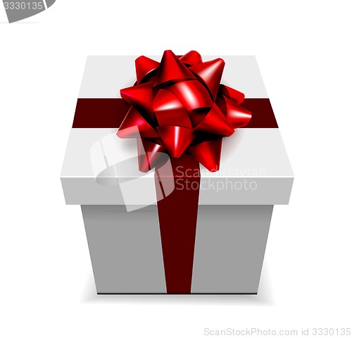 Image of Realistic beautiful red bow