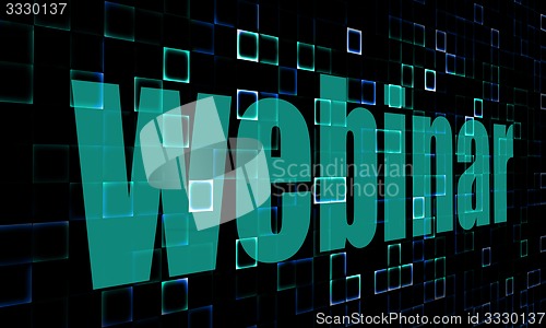 Image of Webinar word on digital background