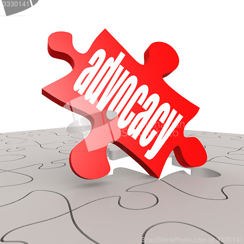 Image of Advocacy word with puzzle background