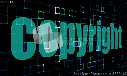 Image of Copyright word on digital background