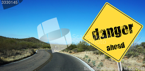 Image of Danger ahead sign
