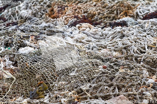 Image of old rope fishing net trawl