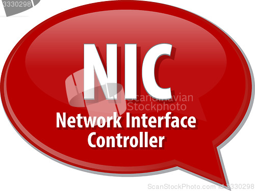 Image of NIC acronym definition speech bubble illustration