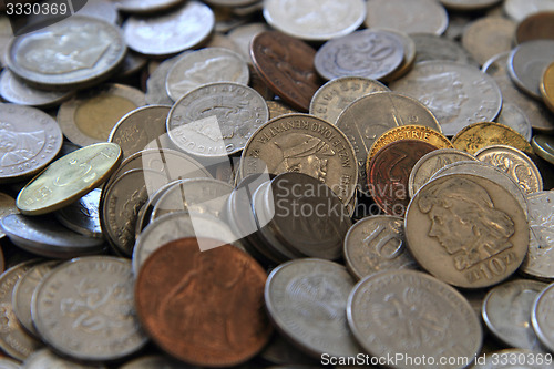 Image of old european coins as nice background