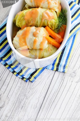 Image of stuffed cabbage roll