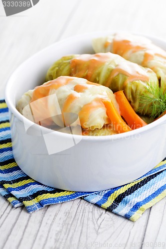 Image of stuffed cabbage roll