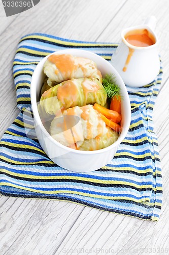 Image of stuffed cabbage roll