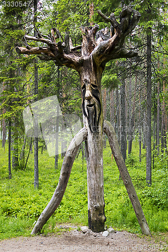 Image of Wooden russian spirit of forest, vertical