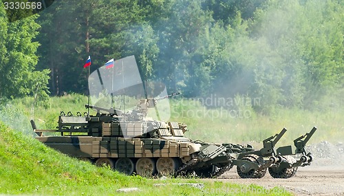 Image of Armored deminer BMR-3M in action. Russia