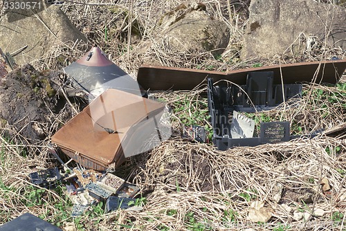 Image of garbage dump near the forest