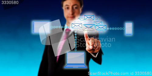 Image of Manager Accessing Email Via A Smart Network