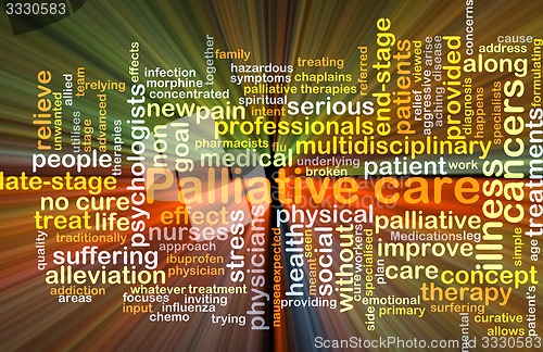 Image of Palliative care background concept glowing