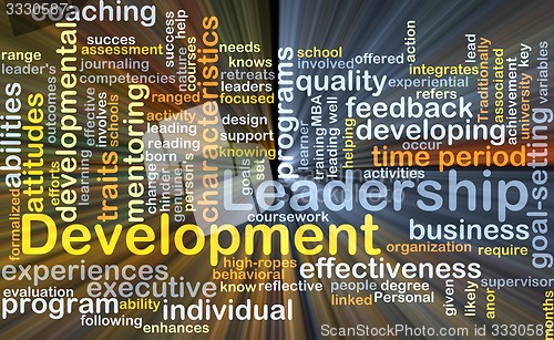 Image of Leadership development background concept glowing