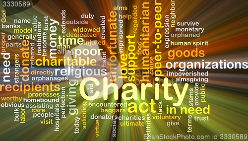 Image of Charity background concept glowing