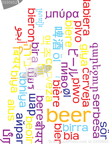Image of Beer multilanguage wordcloud background concept