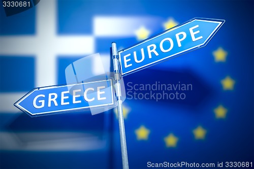 Image of Greece Europe Road Sign