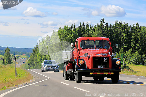 Image of Volvo Titan Tipper truck on the Road