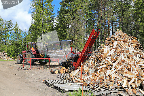 Image of Palax Firewood Processor Powered by Tractor