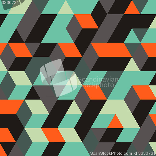 Image of Abstract 3d geometrical background. Mosaic. Vector illustration.