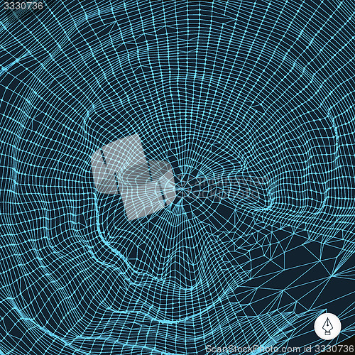 Image of Network background. 3d technology vector illustration. 