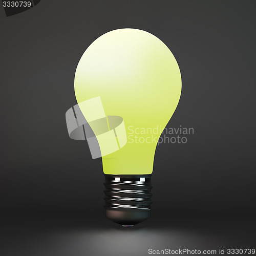 Image of Lightbulb idea symbol. 3d vector illustration. 