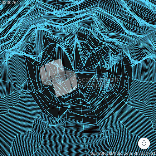 Image of Network abstract background. 3d technology vector illustration. 