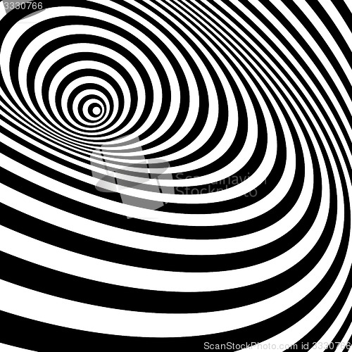 Image of Black and white abstract striped background. Optical Art. 