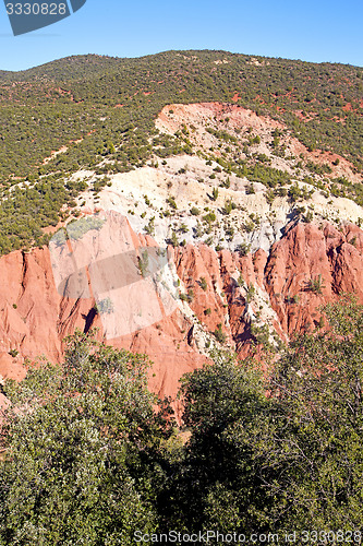 Image of the    dades valley in atlas red and nobody