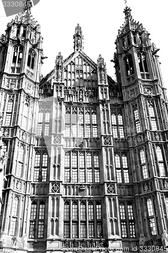 Image of old in london  historical    parliament glass  window    structu