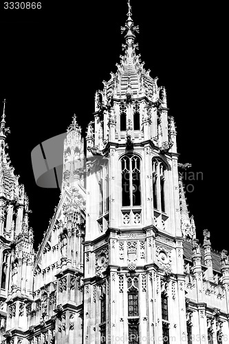Image of in london old historical    parliament glass  window    structur