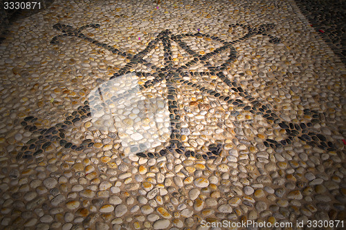 Image of wall milan  in italy old   church concrete     mosaic stone