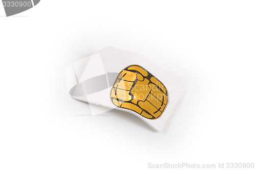 Image of Broken used mobile phone sim card 